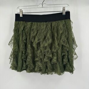 Womens Whimsigoth Fairy Grunge Lace Skirt Size S Earthy Woodland Coquette Grunge